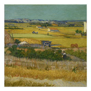 Pôster colheita Vincent van Gogh, canvas de arte de pintu