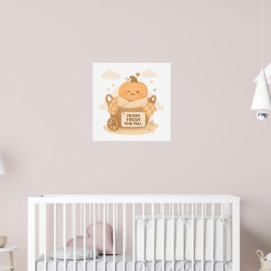 Poster Colhido Fresco Neste Outono Kawaii Pumpkin Nursery