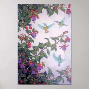 Poster Colibris no primavera