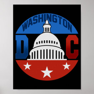 Poster Colina do Capitólio de Washington bandeira america