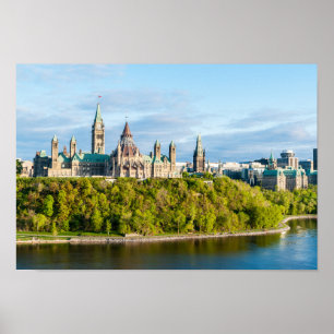 Poster Colina do Parlamento em Ottawa