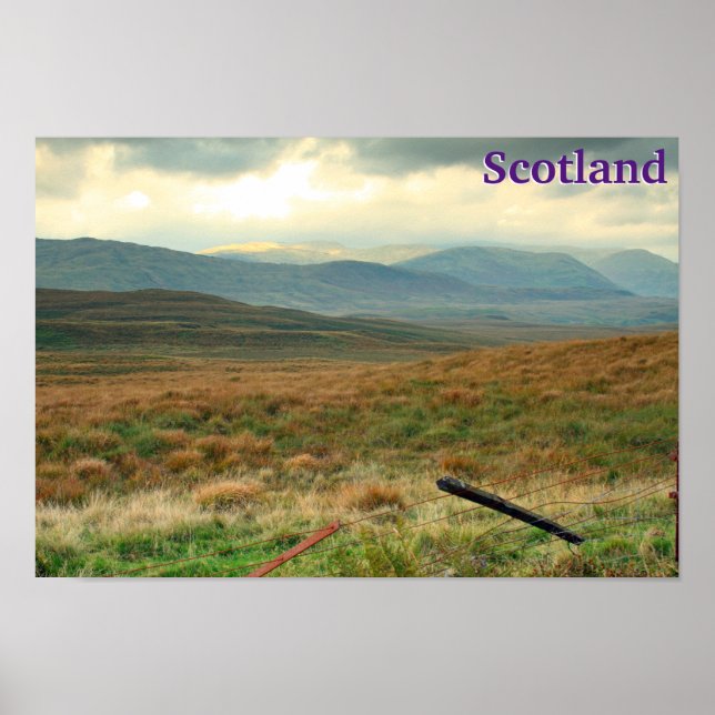 Poster Colinas de Perthshire, Escócia (Frente)