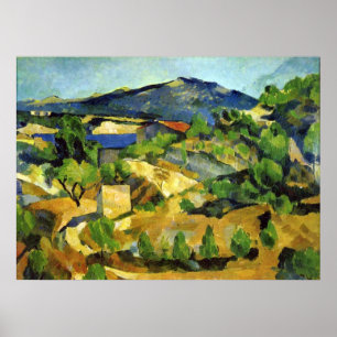 Poster Colinas na Provença Francesa - Paul Cezanne