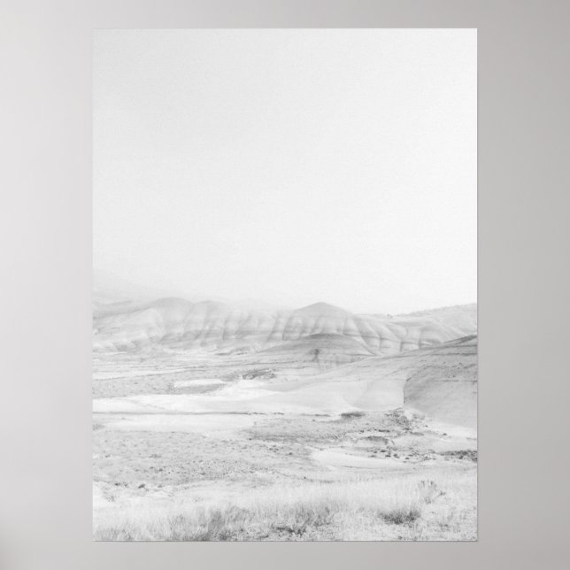 Poster Colinas Pintadas De Montanha Com Escadas Vintage (Frente)