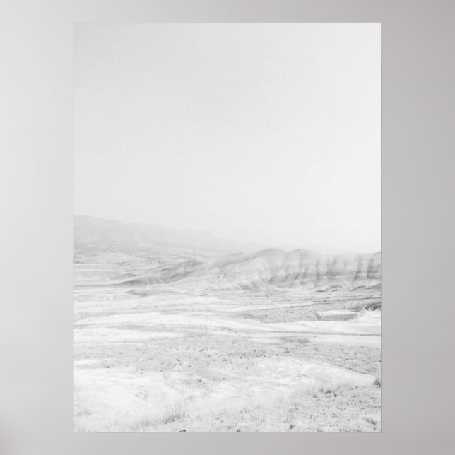 Poster Colinas Pintas De Montanha com Escórias Desbotadas (Frente)