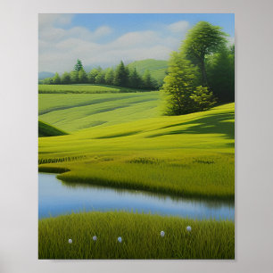 Poster Colinas Verdes Rolantes