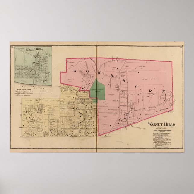 Pôster Colinas Walnut, Ohio (Frente)