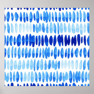 Poster Colírio Azul: Abstrato sem água