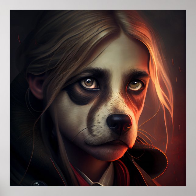 Poster Colírio de cães fanatsy fêmea affiche (Frente)