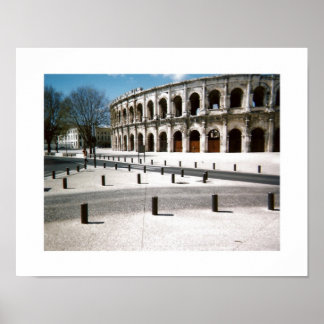 Poster Coliseu na Paisagem de Nimes Fine Art