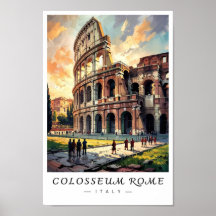 Coliseu Roma Itália Arte de Parede, Ruína Antiga