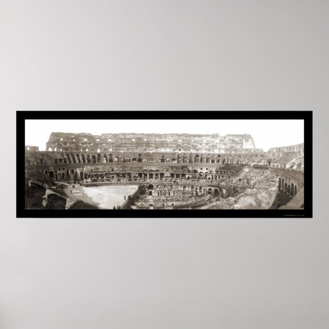 Poster Coliseum Interior Rome Photo 1909 (Frente)