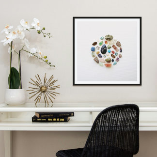 Poster Collected Gemstones Rocks Crystals Glam Art Print