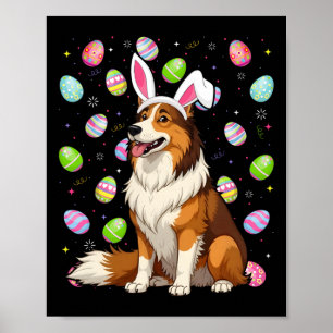 Poster Collie Dog Easter Ovo Hunt Cony Ear Páscoa