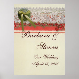 Poster Colmeia Vermelha Rústica Rústica de Rosa antigo