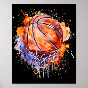 Poster Colo de basquete de Trabalho de arte de Basquete c
