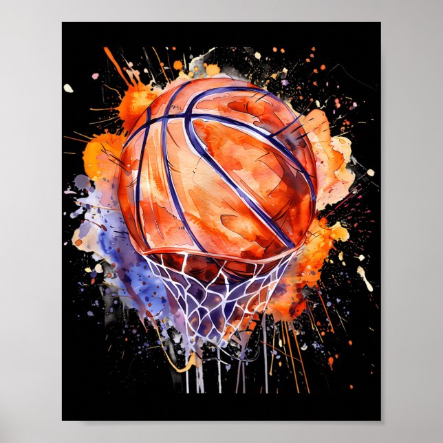 Poster Colo de basquete de Trabalho de arte de Basquete c (Frente)