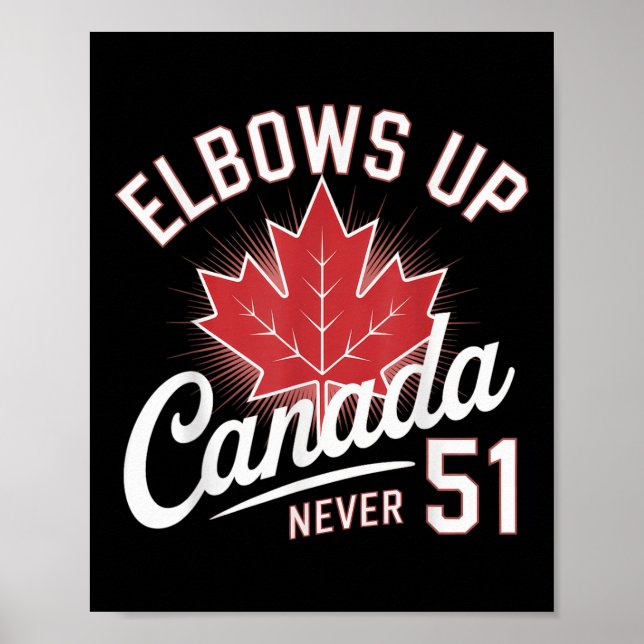 Poster Coloca o Canadá Nunca 51 Sinalizador Canadá (Frente)