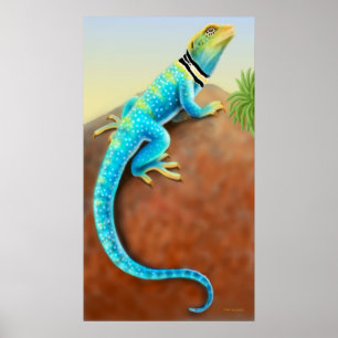 Poster colocado um colar oriental do lagarto