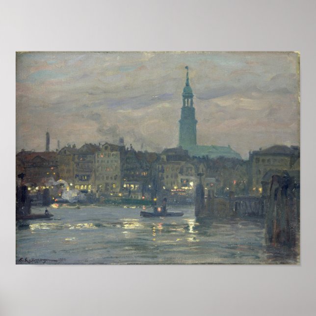 Poster Colocando as luzes, 1904 (Frente)