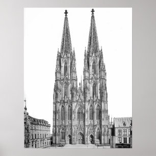 Poster Cologne cathedral 1911 - catedral Kölner