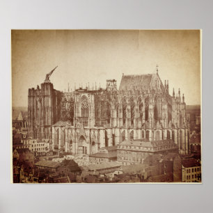 Poster Cologne Cathedral - catedral Kölner 1855
