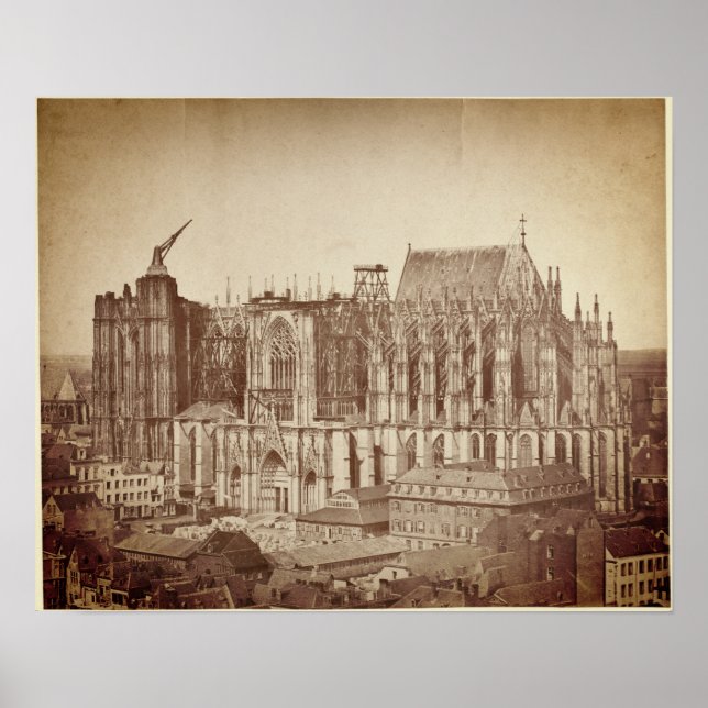 Poster Cologne Cathedral - catedral Kölner 1855 (Frente)