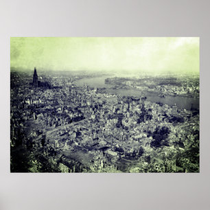 Poster Cologne devastated - Destruído colônia WW2 1945