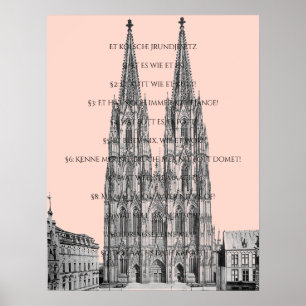 Poster Cologne Dome Cologne Köln Kölsches Grundgesetz