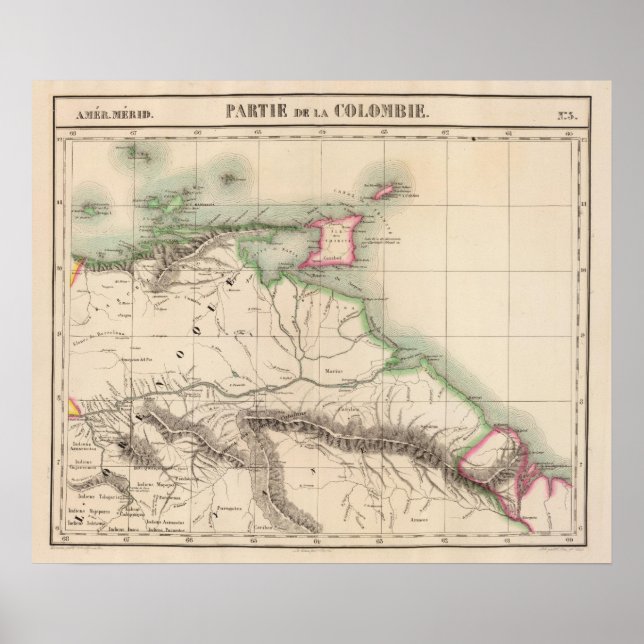 Pôster Colômbia, América do Sul 3 (Frente)