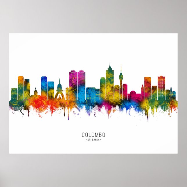 Poster Colombo Sri Lanka Skyline (Frente)