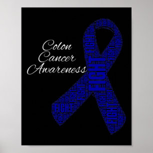 Poster Colon Cancer Camisas Colon Cancer Sensibilização F