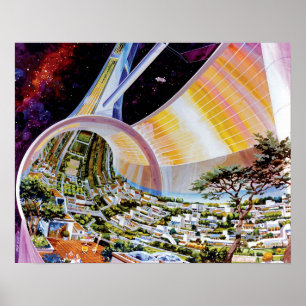 Pôster Colônia de Habitat da Estação Espacial Torus Conce