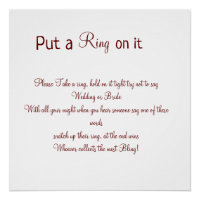 Coloque a aliança na parte noiva do casamento