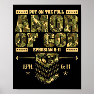 Poster Coloque a Armadura Completa de Deus - Religioso Cr