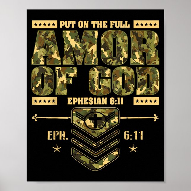 Poster Coloque a Armadura Completa de Deus - Religioso Cr (Frente)