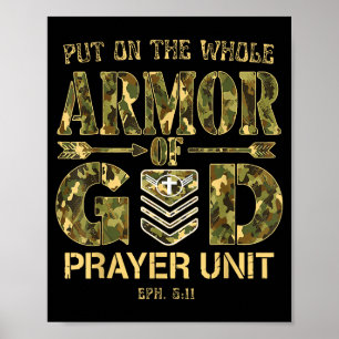 Poster Coloque a Armadura Completa de Deus - Religioso Cr
