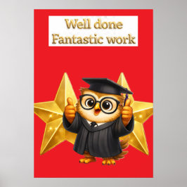 Poster Coloque a coruja, trabalho fantástico bem feito do