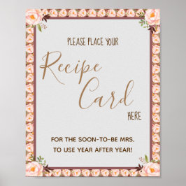 Poster Coloque a placa de recebimento aqui, sinal de Chá