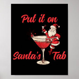 Poster Coloque Na Conta Do Papai Noel Funny Natal Cauda D
