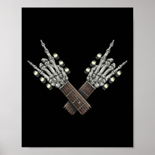 Poster Coloque na Guitarra Rock And Roll Halloween Esquel