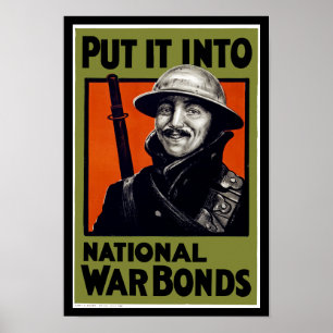 Poster Coloque-O Em Obrigações De Guerra Nacionais
