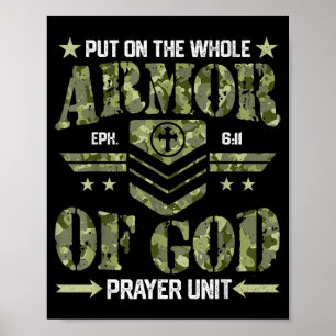 Poster Coloque toda a armadura de Deus Camuflagem Cristã