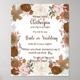 Poster Coloque um sinal de Chá de Boho de Roupas