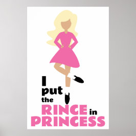 Poster Coloquei Rince na Princesa Blona Hair Dança Irland