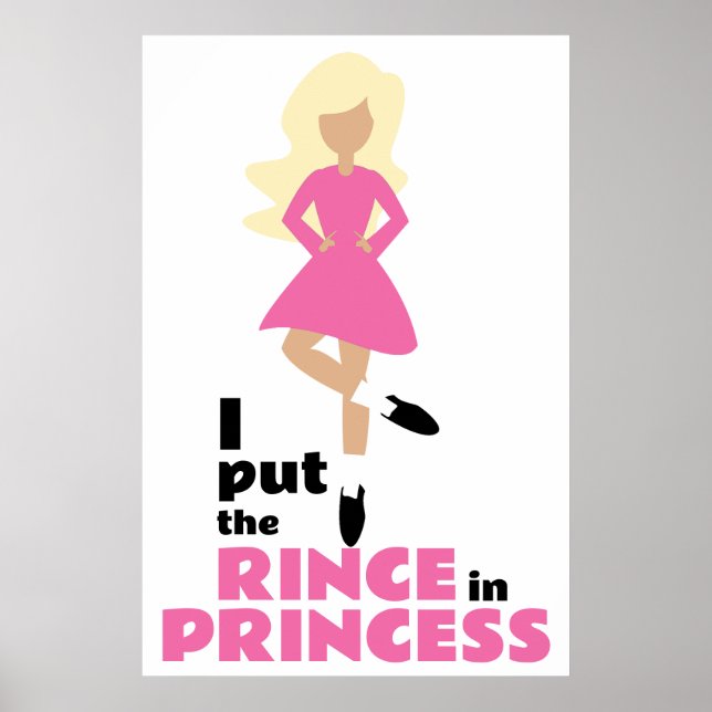 Poster Coloquei Rince na Princesa Blona Hair Dança Irland (Frente)
