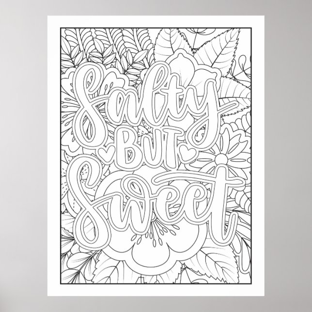Poster Color It yourself Salty But Sweet (Frente)