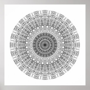 Poster Color Me In Mandala 1