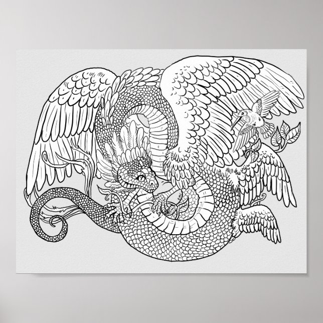 Poster Color your Own Quetzacoatl (Frente)