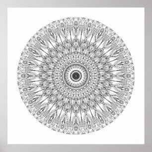 Poster Colora-me na mandala 3